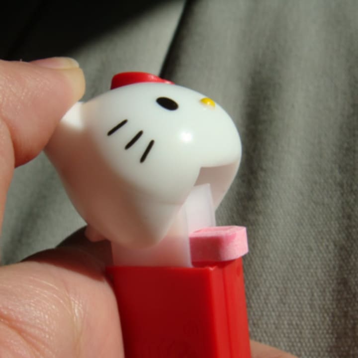 A Hello Kitty Pez dispenser. The 18th Annual PEZ Collectors Gathering will be held in Stamford April 28-30.