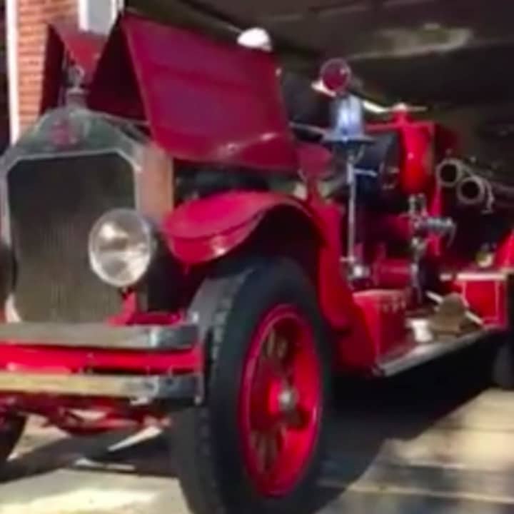 The Oradell Volunteer Fire Department started up its 1928 pumper recently.