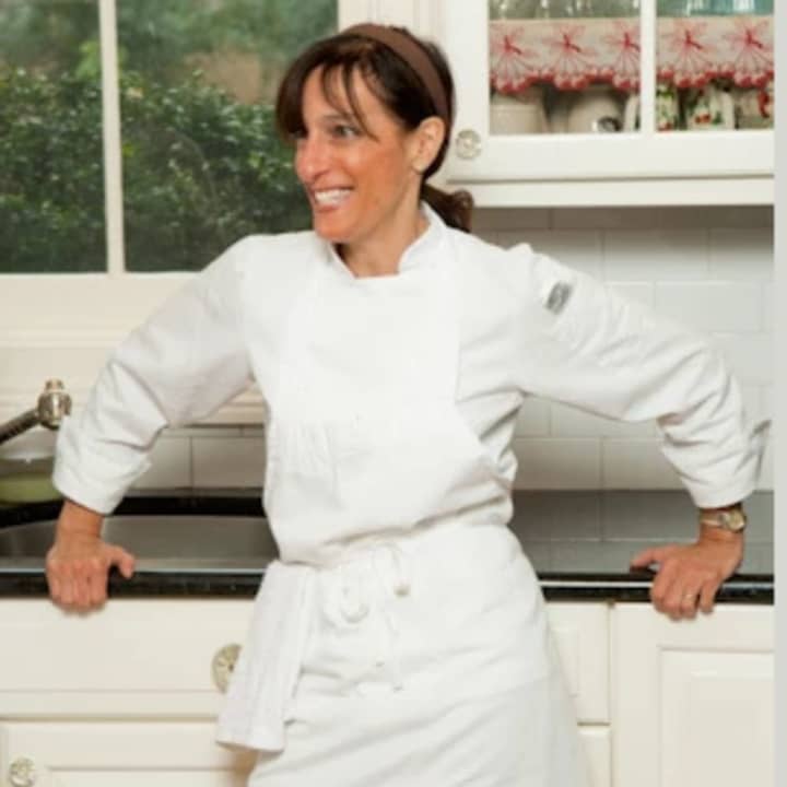 Renée Cohen in her Mamaroneck kitchen.