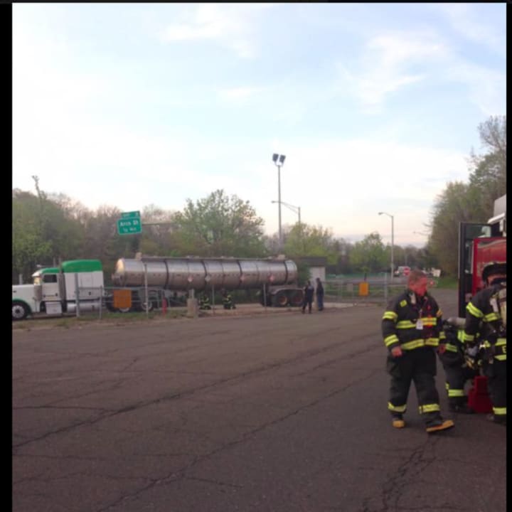 Firefighter units in Greenwich operated at a hazmat incident at the I-95 weigh station.