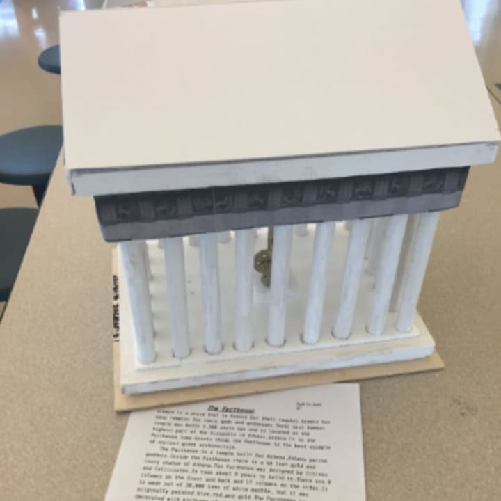 This is an example of some of the Ancient Greece projects done by sixth-graders at Peekskill Middle School.
