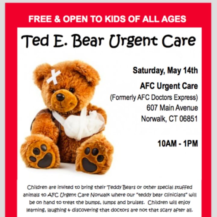AFC Urgent Care Norwalk invites children to its office on Saturday, May 14.