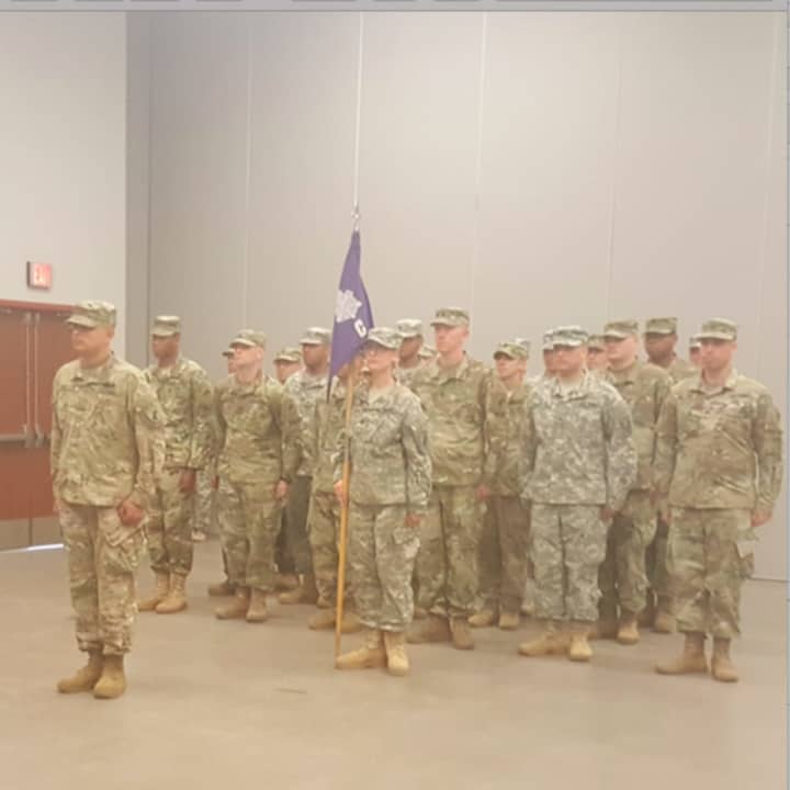 Members of the 411th Civil Affairs Battalion at the Veterans Armed Forces Reserve Center in Danbury