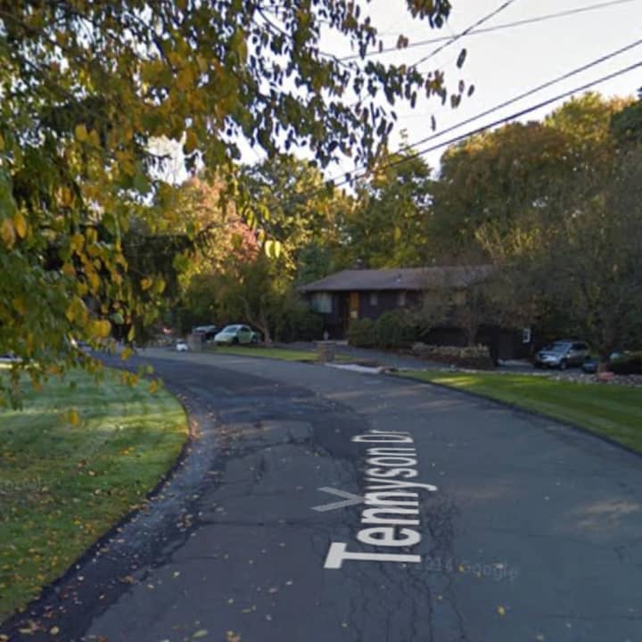 The area of Tennyson Drive in Nanuet where the alleged stabbing occurred.