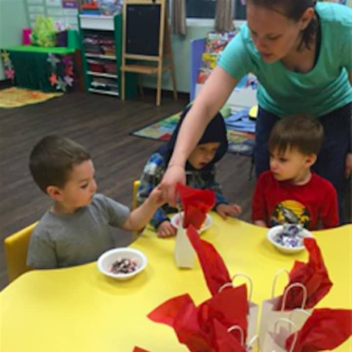 Students at Loving Touch Nursery School assembled &quot;survival kits&quot; for Hillsdale police officers