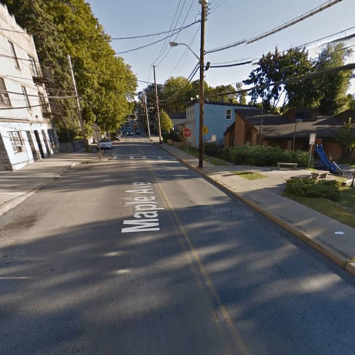 The area of Maple Avenue in Mount Kisco where the crash occurred.
