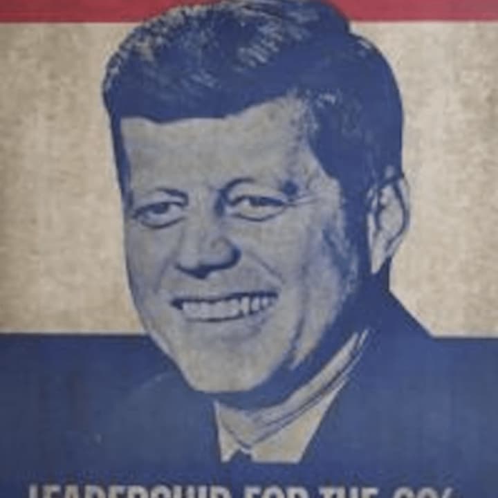 This JFK poster will be among the memorabilia in a new exhibition of political campaign materials at Westport Library.