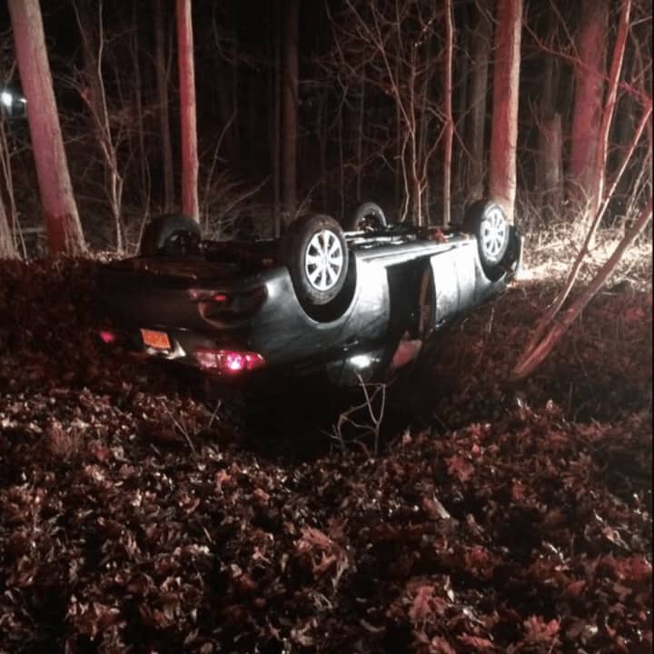 The single-vehicle crash occurred early Sunday evening on Route 129 near East Mount Airy Road in Croton-on-Hand.