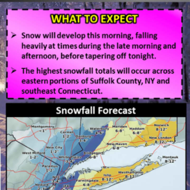 A look at updated snowfall projections for Saturday&#x27;s storm.