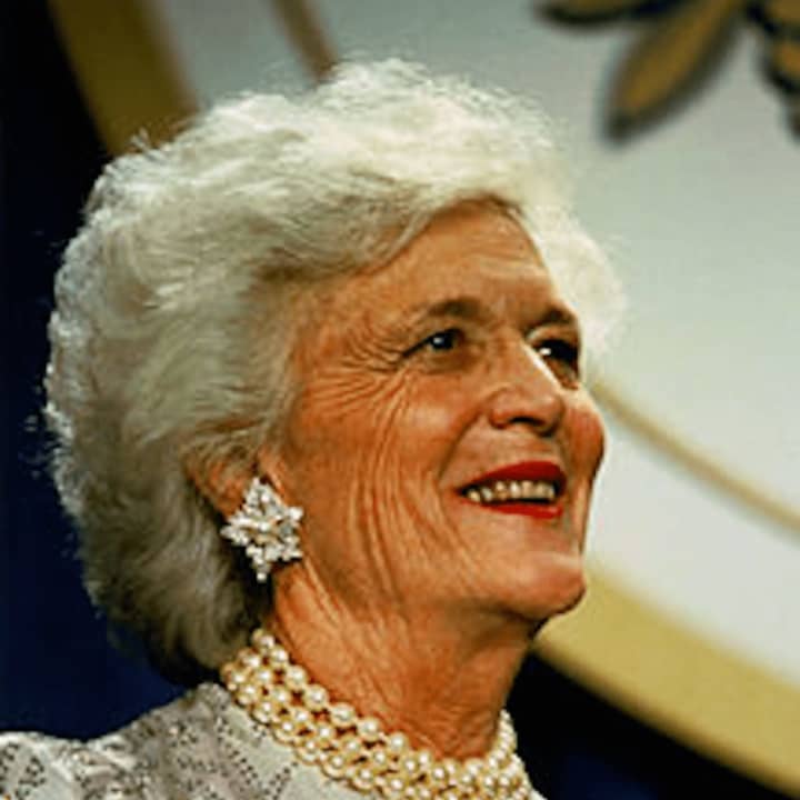 Former First Lady Barbara Pierce Bush, 91, who was raised in Rye, attended Rye Country Day School.