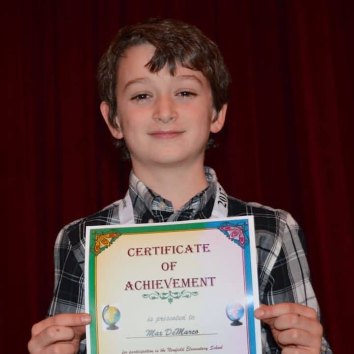 10-year-old Max DeMarco is the winner of Stamford&#x27;s Newfield Elementary School&#x27;s National Geography School Bee.