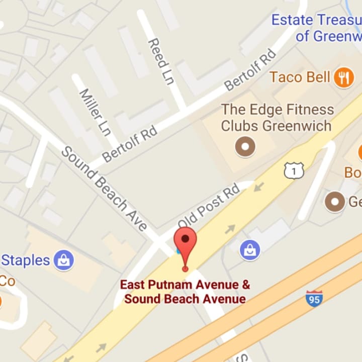 The accident occurred near the busy intersection of East Putnam Avenue and Sound Beach Avenue on Wednesday morning.
