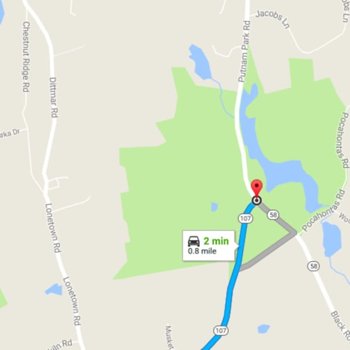 Putnam Park Road is closed between Lonetown Road and Route 58 on Monday.