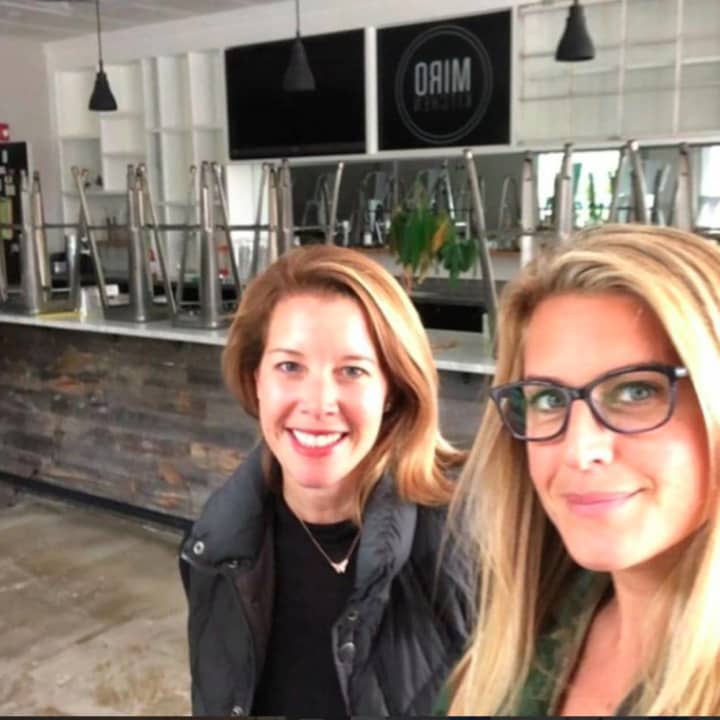 Dana Noorily, left and Julie Mountain, right, founders of The Granola Bar, in their new (not yet opened) Fairfield location.