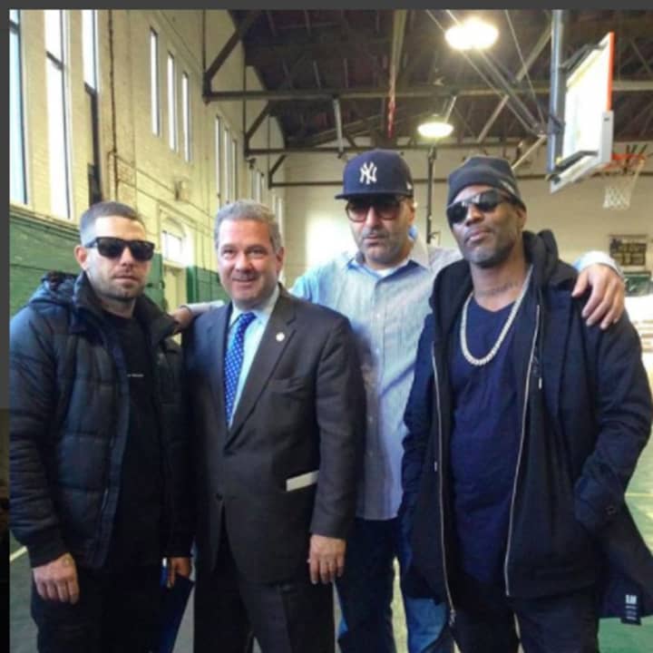 Yonkers Mayor Mike Spano with DMX.