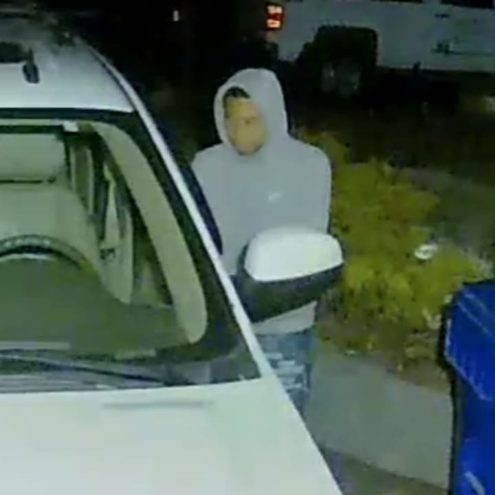 The suspect was caught on camera by police in Norwalk.