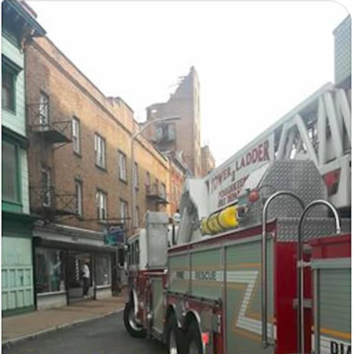 The building collapses led to the closure of many downtown streets in Poughkeepsie.