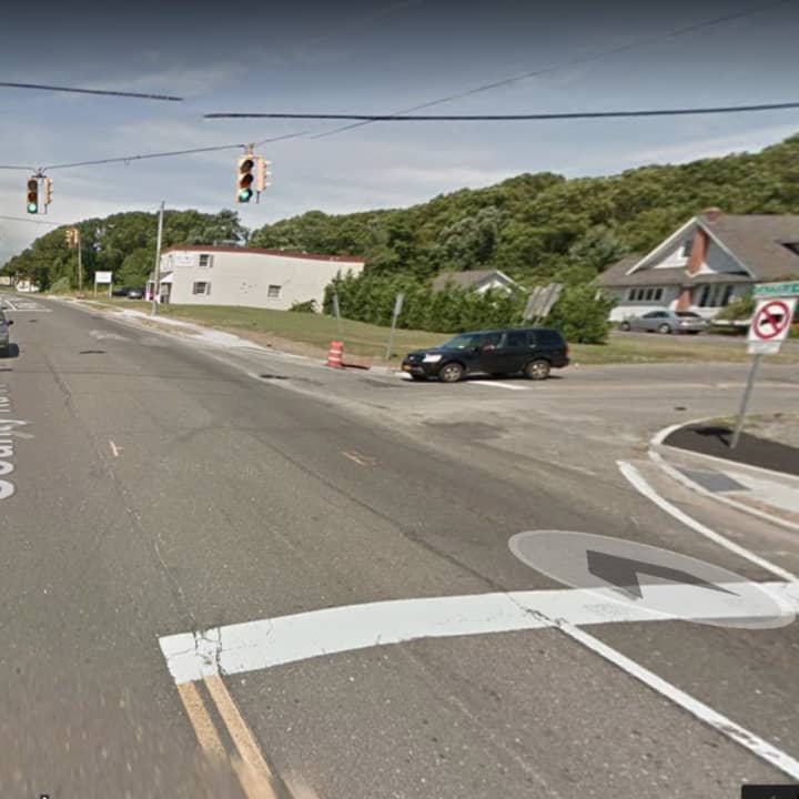 Montauk Highway at the intersection of Gazzola Drive.