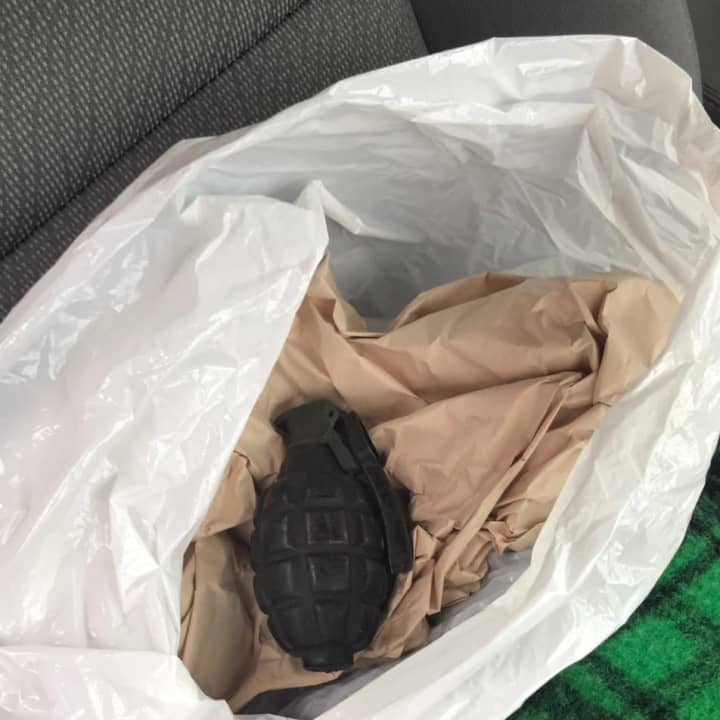 A woman found a grenade in Ossining while she was going through her grandfather&#x27;s personal items.