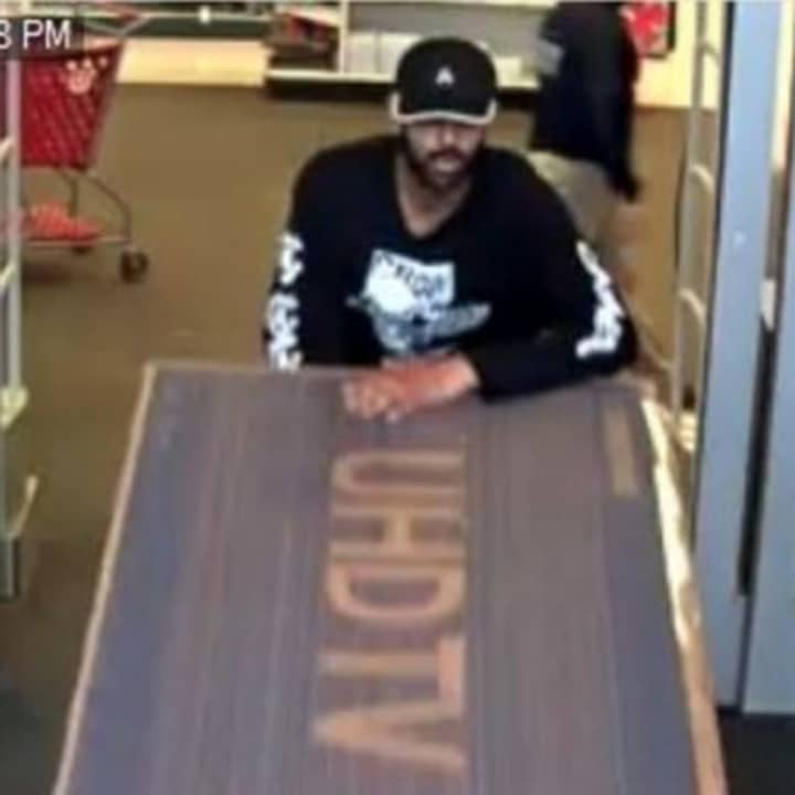 Police are on the lookout for a man suspected of stealing a flat screen television from Target (124 East Jericho Turnpike) on Wednesday, Aug. 7 around 4 p.m.