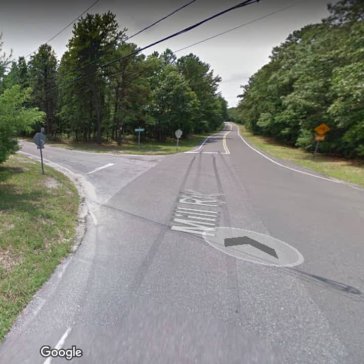 Halsey Manor Road at Mill Road in Manorville.