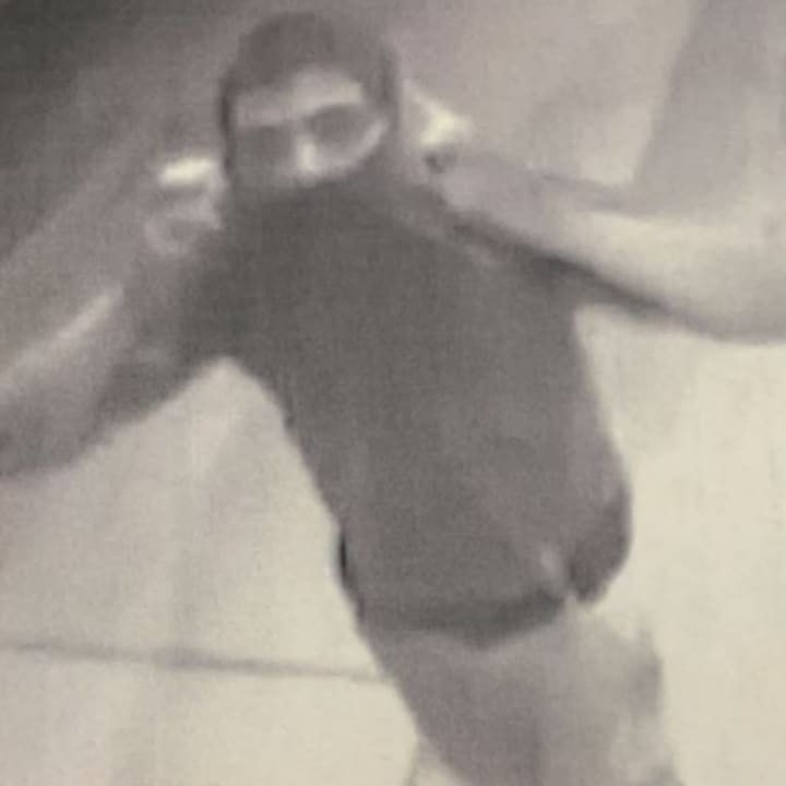 Police are on the lookout for a man suspected of stealing a security camera from the exterior of John J. Contracting (140 W. Pulaski Road in Huntington Station) on Sunday, Aug. 4 around 1:50 a.m.