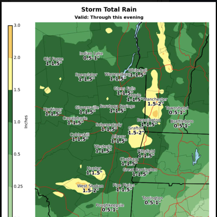 A look at rainfall totals through Monday evening, Oct. 7.