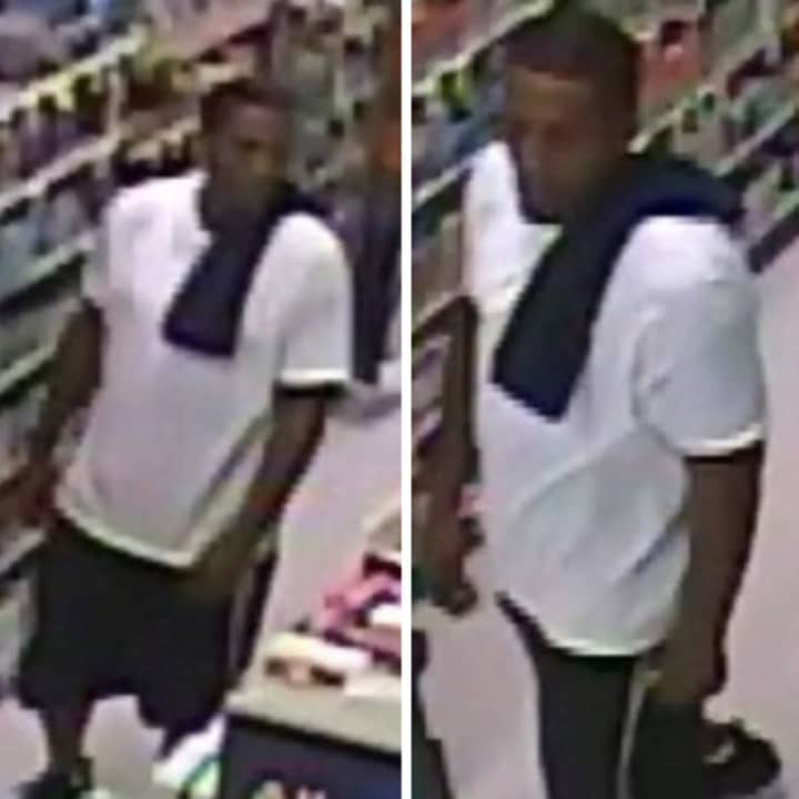 Police are on the lookout for a man suspected of stealing $800 worth of Sudafed from Rite Aid in Shirley (809 Montauk Highway) on Friday, Aug. 9 around 3 p.m.