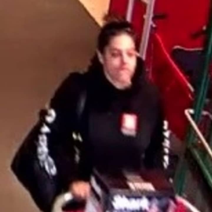 Police are on the lookout for a woman suspected of stealing a vacuum as well as various cosmetics and electronics from Target in South Setauket (255 Pond Path) on Thursday, Nov. 14.