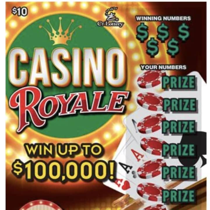 An area man won $100,000 on a Casino Royale scratch-off ticket.