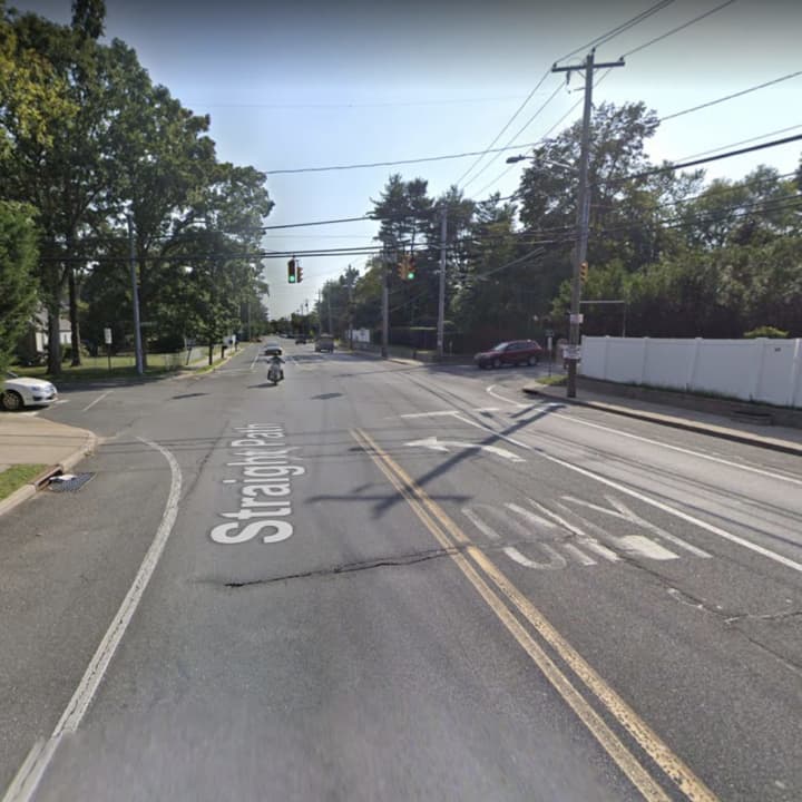 Straight Path/Seaman Neck Road and Clarendon Street in Dix Hills.