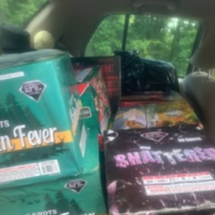 New York State Police troopers busted a man with illegal fireworks during a speeding stop.