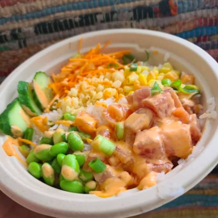 A build-your-own bowl from First Capital Poke Bar.