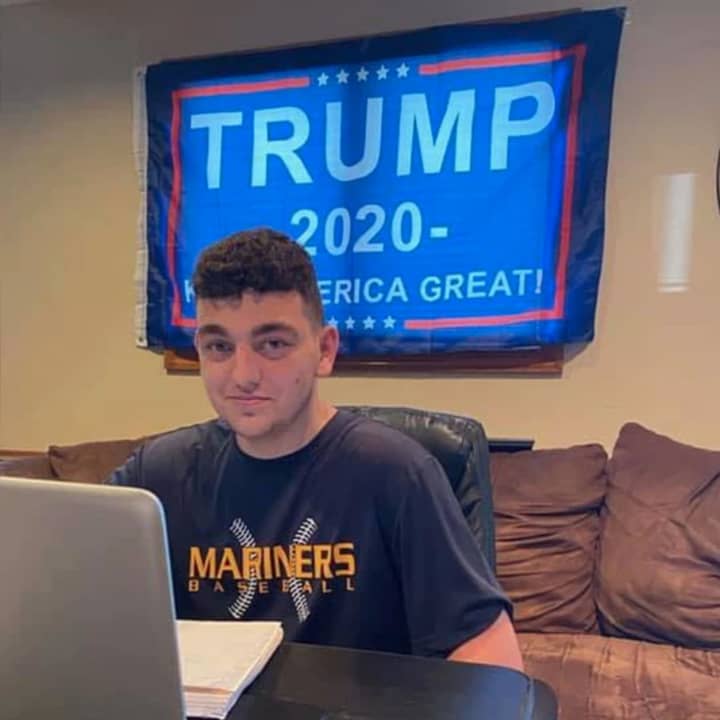 17-year-old high school student Anthony Ribeiro removed himself from a virtual chemistry class after being asked and subsequently refusing to take down a flag displaying his support for President Trump.