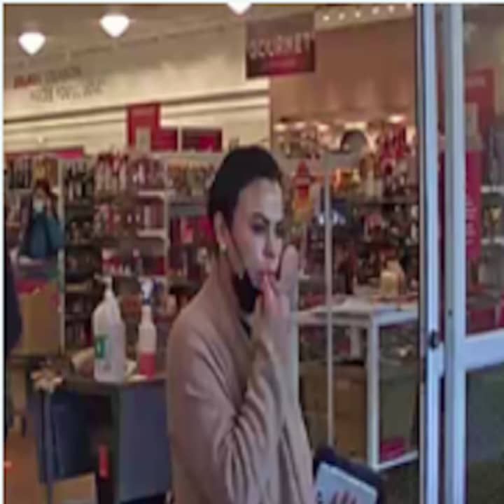 A photo of the wanted woman taken from surveillance footage