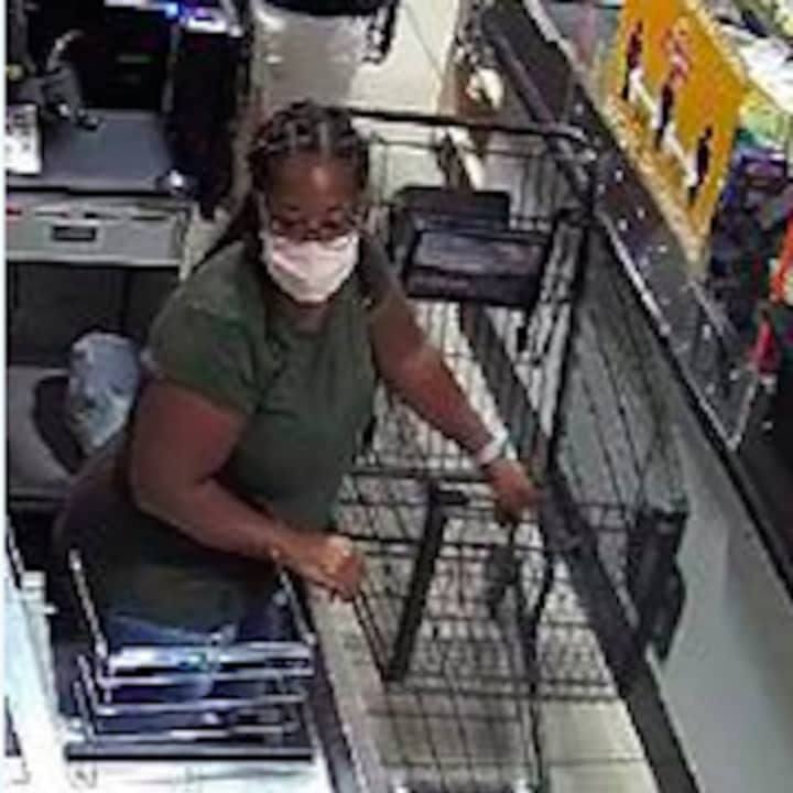 Suffolk County Crime Stoppers is offering a reward for information that leads to the arrest of this unidentified woman.