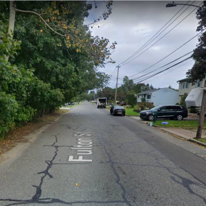 The area of Fulton Street in West Babylon where the incident happened.