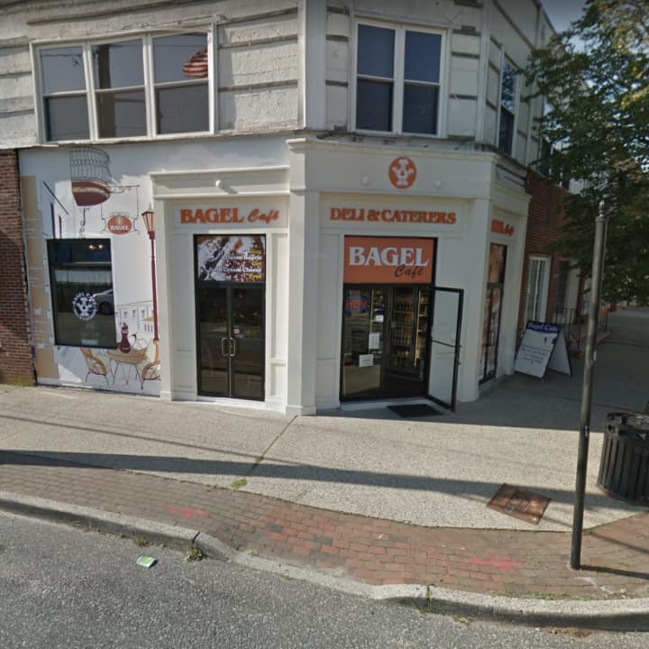 A fight broke out at a popular Bay Shore bagel shop over a customer not wearing a mask.