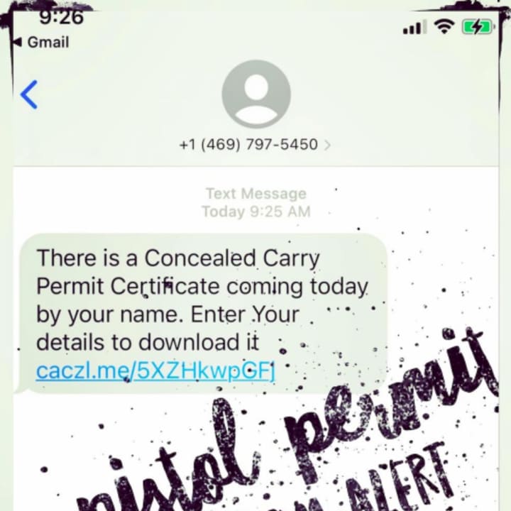 A screenshot of a text from a scammer.