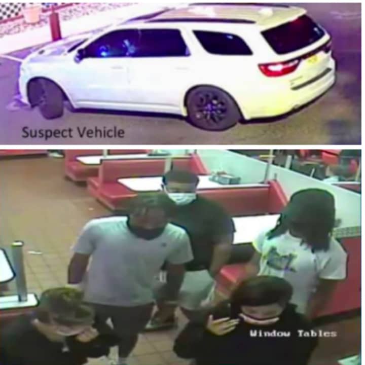 The group pictured above had just finished a meal at Nifty Fifties in Washington Township (Gloucester County) Friday when they tried leaving without paying, police said.