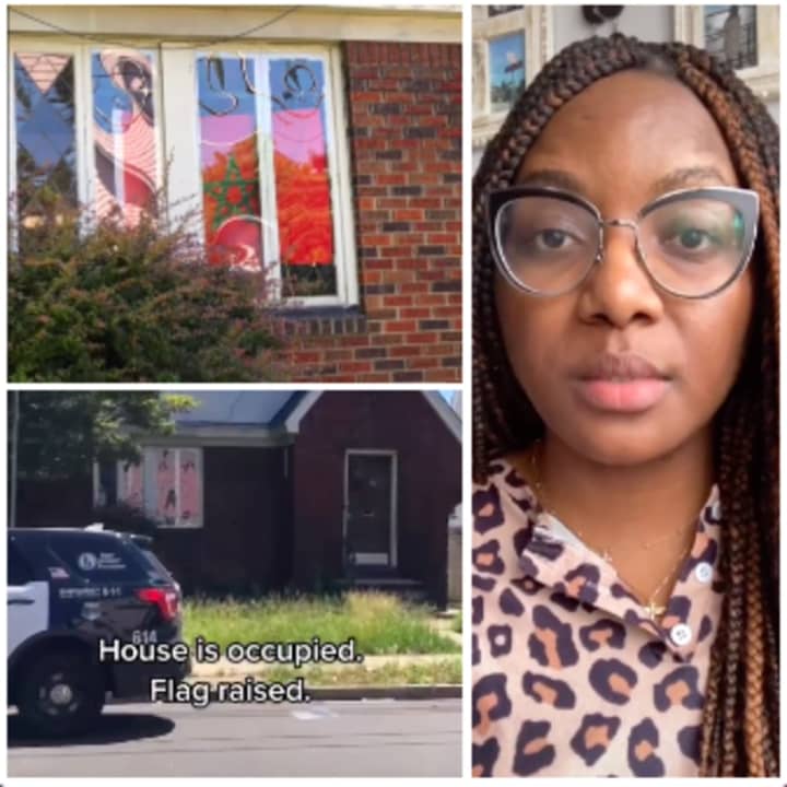 A Newark woman details the terrifying moments members of an extremist group tried driving her out of her new house on TikTok.