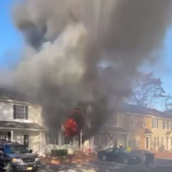 Multiple housing units reportedly were destroyed by this fire on Davids Court in Lakewood. Photo courtesy The Lakewood Scoop (TLS)