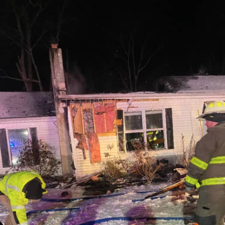 A fire tore through and destroyed the home of a longtime volunteer firefighter in Warren County Sunday night, authorities said.