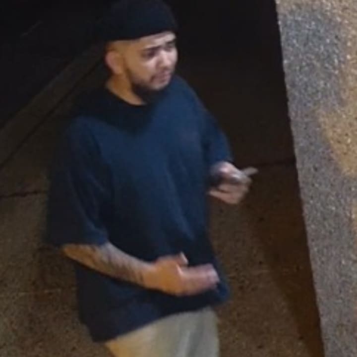 The suspect pictured above vandalized the Walnut Street parking garage in Bethlehem, local police said in a Sunday, May 8 release.