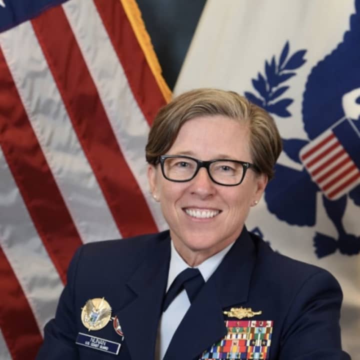 Rear Admiral Joanna Nunan, originally from Bridgeport, has been selected as the first female superintendent of the US Merchant Marine Academy.