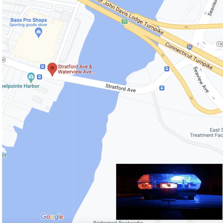 The area of the deadly crash into Bridgeport Harbor.