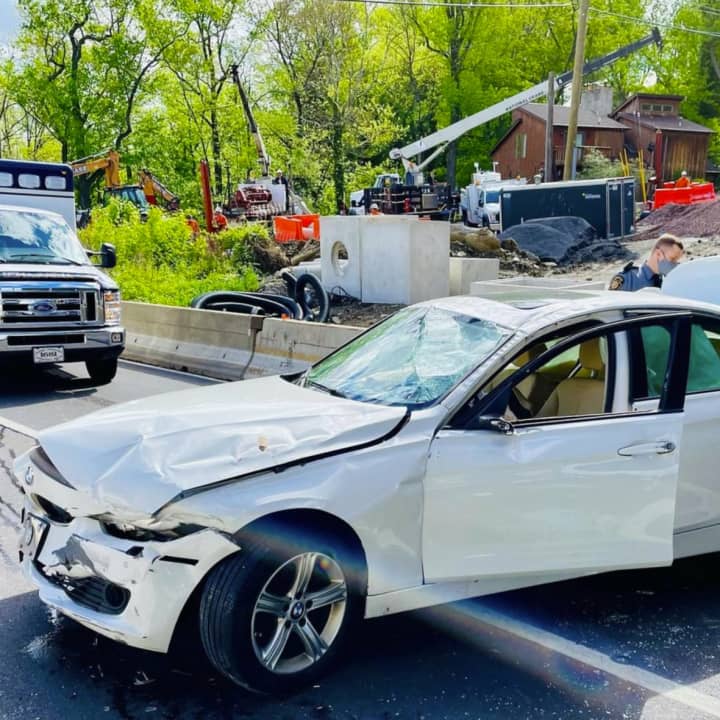 A car accident temporarily closed lanes on Pennsylvania Route 1 in Bensalem Thursday afternoon.