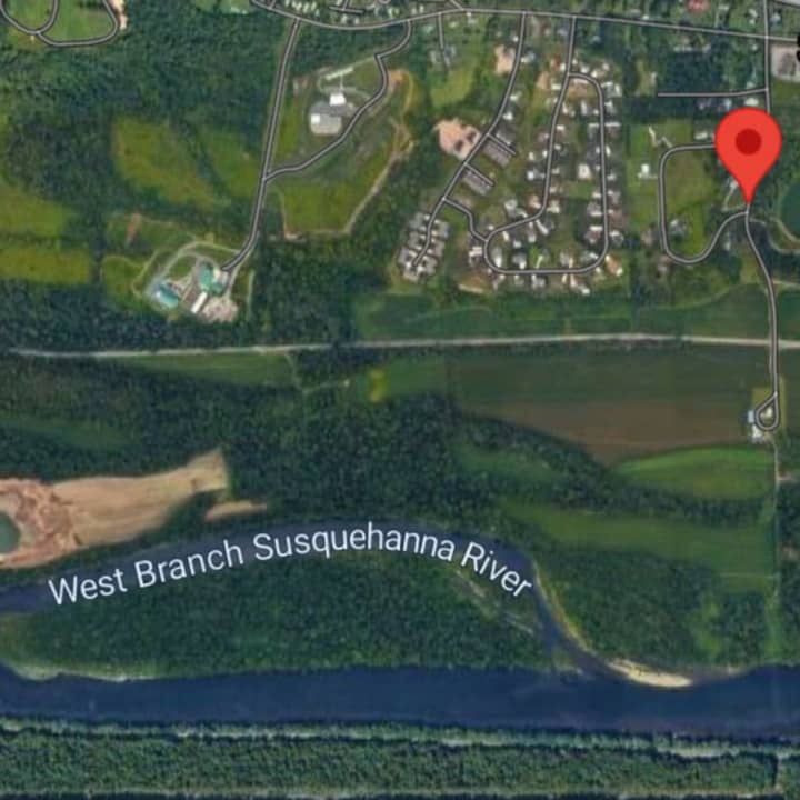 Area of the Susquehanna River where the body was found.