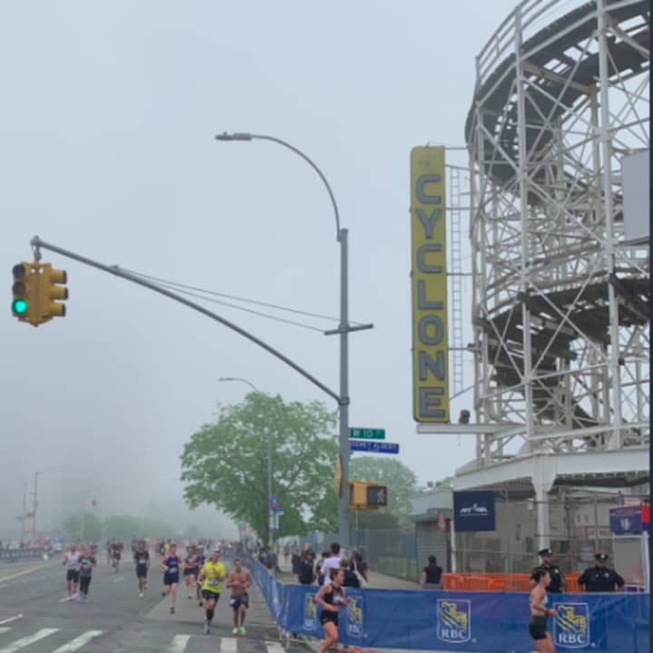 Runners compete in the Brooklyn Half-Marathon on Saturday, May 21.
