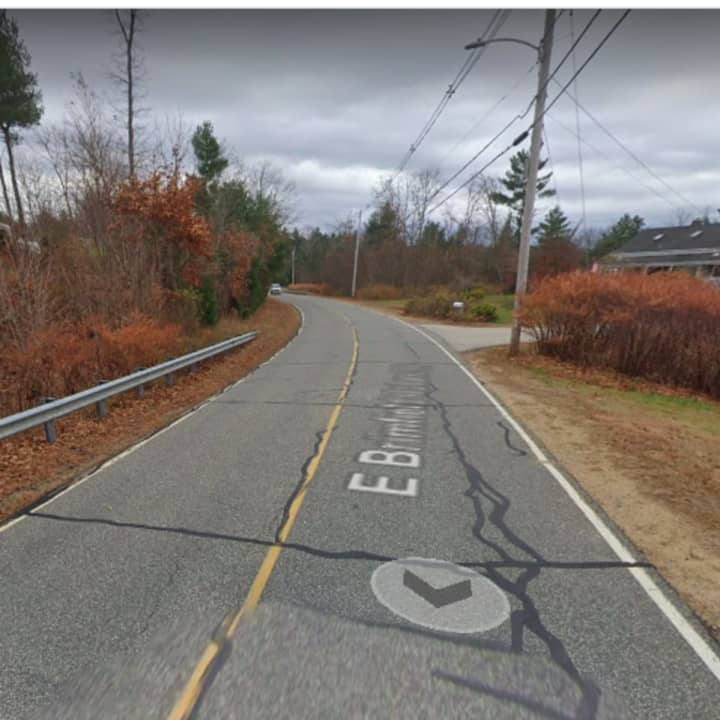 The area of East Brimfield-Holland Road in Brimley where the crash happened.